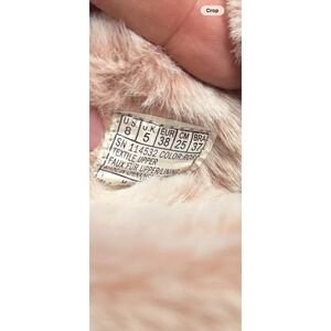 Womens Bobs from Skechers 8 memory foam Light Rose pink  on faux fur slippers